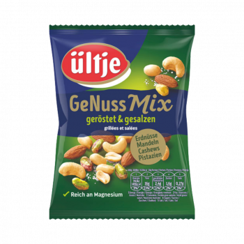 Ueltje Genuss Mix Erdnuesse, Mandeln, Cashews, Pistazien, geroestet und gesalzen, 150g
